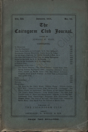 The Cairngorm Club Journal No 70 cover